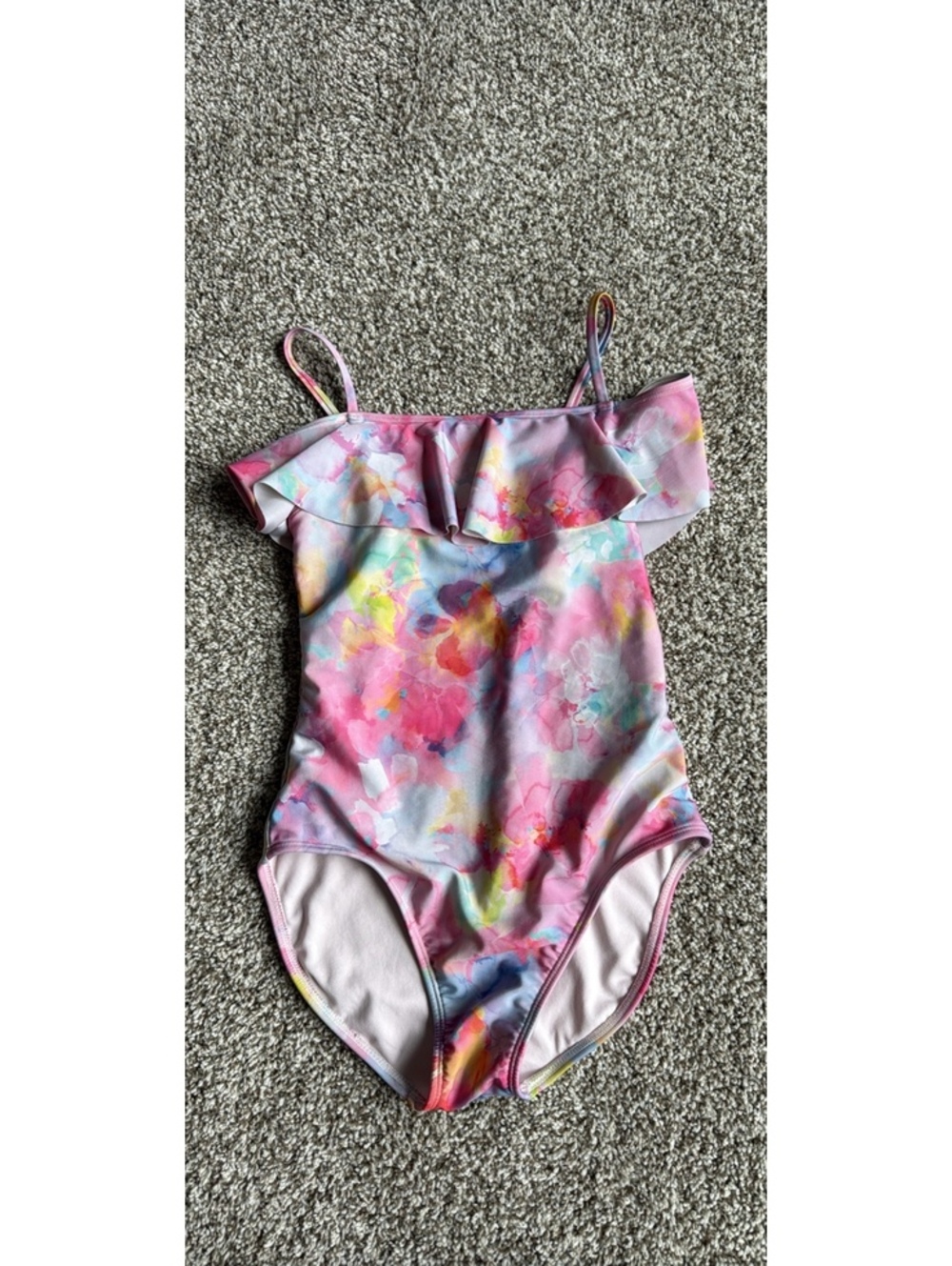 Girls floral tie dye swimsuit